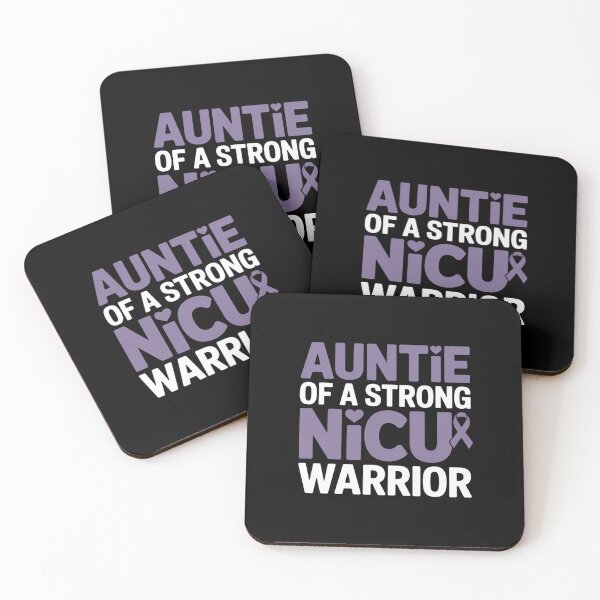 Item preview, Auntie NICU Warrior Baby Prematurity Awareness Preemie Aunt designed and sold by SIGORDESIGN.