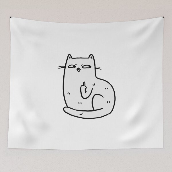 Item preview, Middle Finger Cat designed and sold by crystalthurmond.