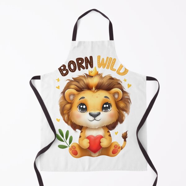 Item preview, Born Wild Baby Lion with Heart Design designed and sold by LunaPixelStudio.