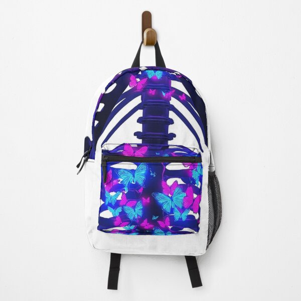 Item preview, Anatomical Ribcage with Vibrant Neon Butterflies designed and sold by Wonderful Designs.