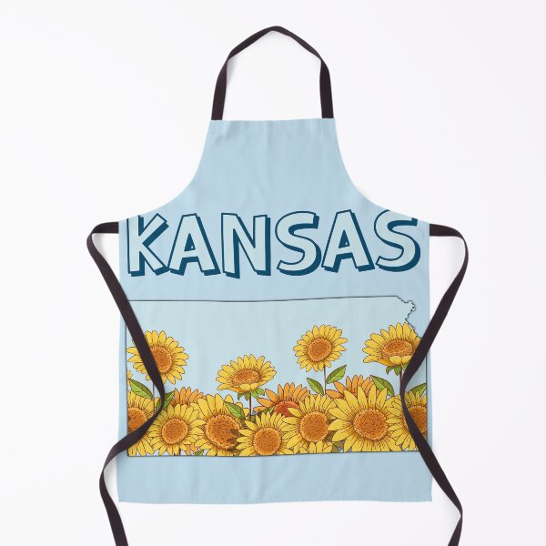 Item preview, Kansas Sunflowers, The Sunflower State Vintage Floral Map designed and sold by mashmosh.