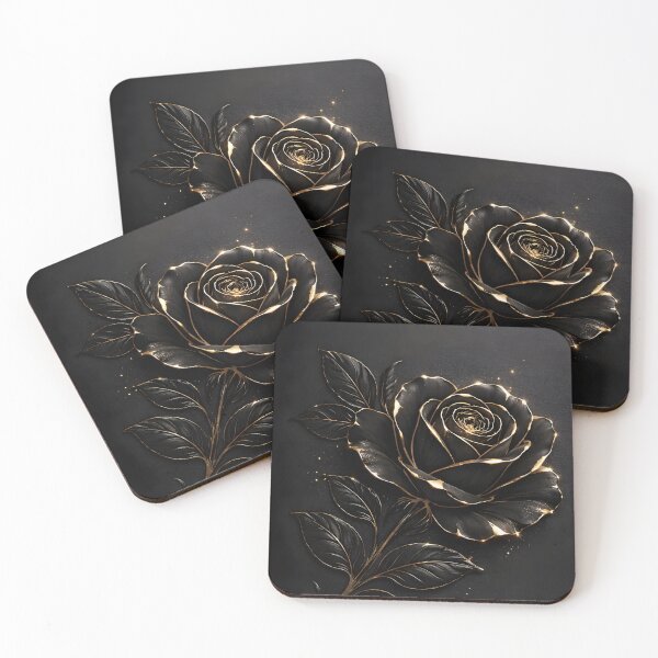 Item preview, Black Rose Gold Phone Case – Luxury Matte & Glossy Floral Art, Dark Aesthetic Elegant Design designed and sold by ChubbyGoong.