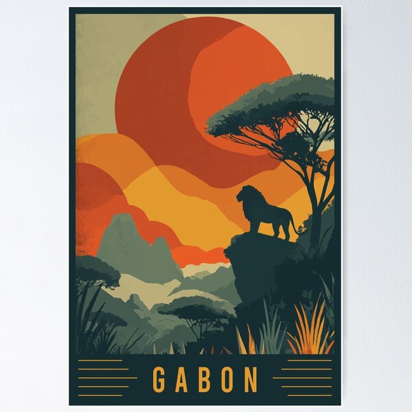 Item preview, Experience Untouched Rainforests and Wild African Coastlines of Gabon - Travel Art designed and sold by turtlestart.