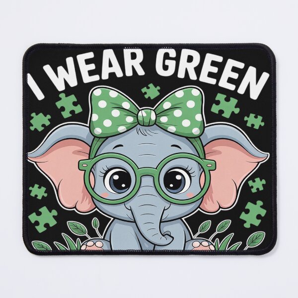 Item preview, I Wear Green For Kidney Disease Awareness Elephant & designed and sold by lamsaoniutoi.