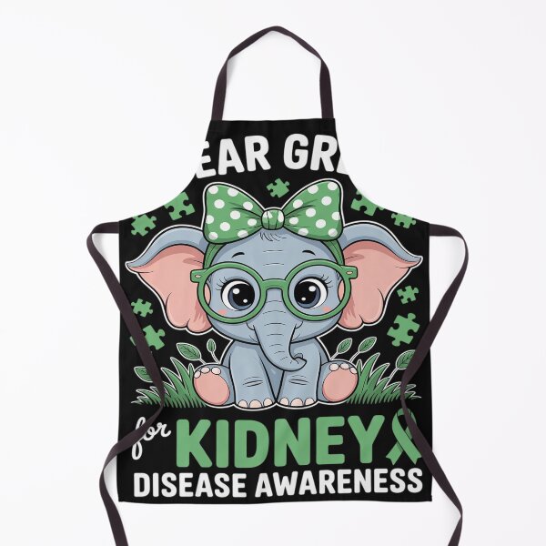 Item preview, I Wear Green For Kidney Disease Awareness Elephant & designed and sold by lamsaoniutoi.