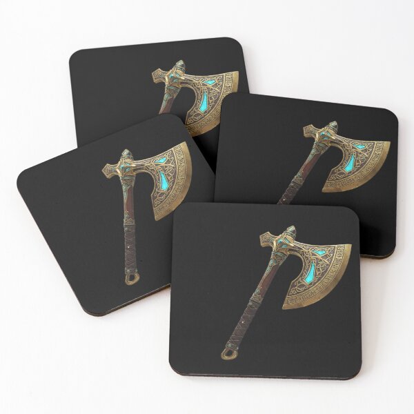 Item preview, Ancient Golden Mythic Axe | Norse Fantasy Warrior Wall Art & Gaming Decor designed and sold by MonaRose_Art.