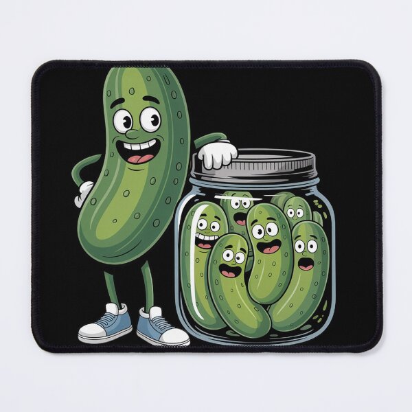 Item preview, Pickle Surprise A Cucumber And A Jar Of Pickles designed and sold by FluoroWave.