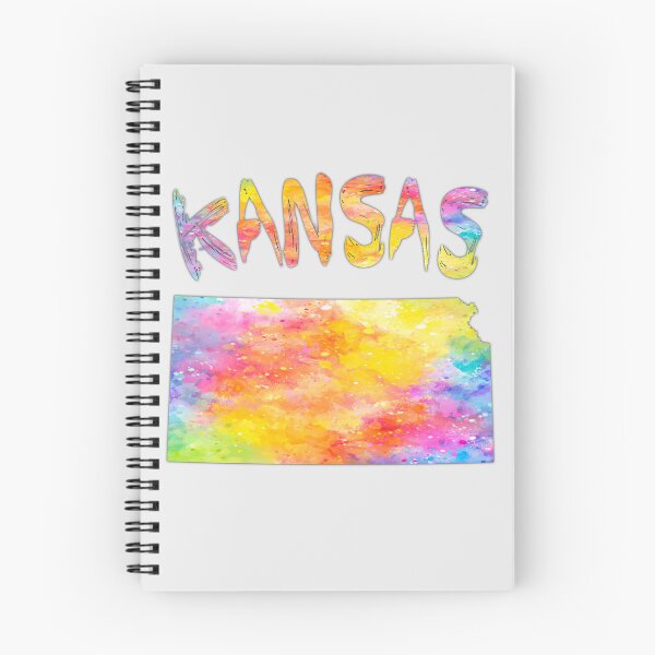Item preview, Vibrant Kansas, Colorful Watercolor State Map Art designed and sold by mashmosh.