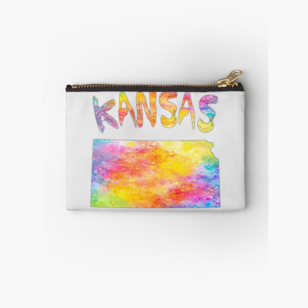 Item preview, Vibrant Kansas, Colorful Watercolor State Map Art designed and sold by mashmosh.