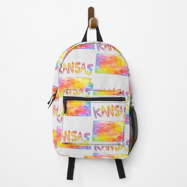 Item preview, Vibrant Kansas, Colorful Watercolor State Map Art designed and sold by mashmosh.