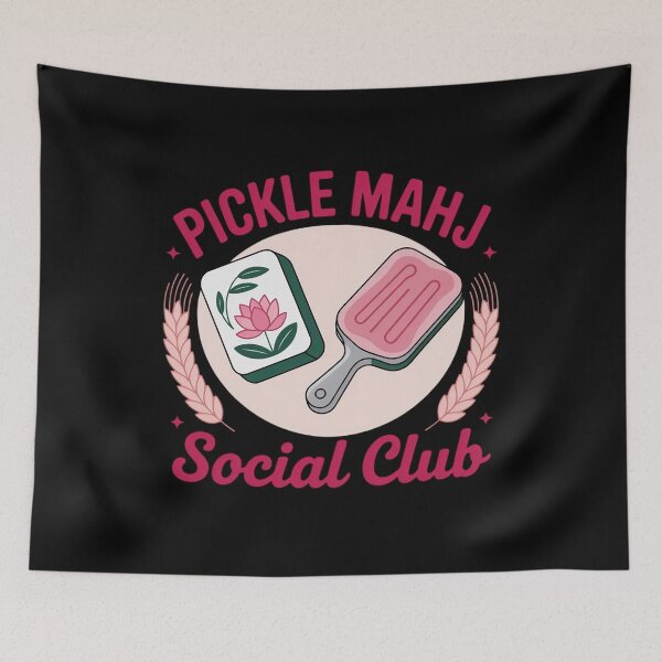 Item preview, Pickleball & Mahjong Lover Pickle Mahj Social Club Premium designed and sold by FluoroWave.