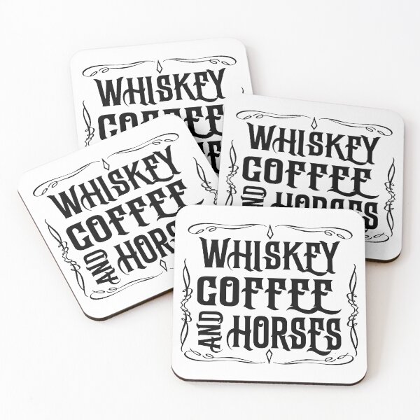 Item preview, Whiskey Coffee and Horses; Cowboy; designed and sold by StickerApe.