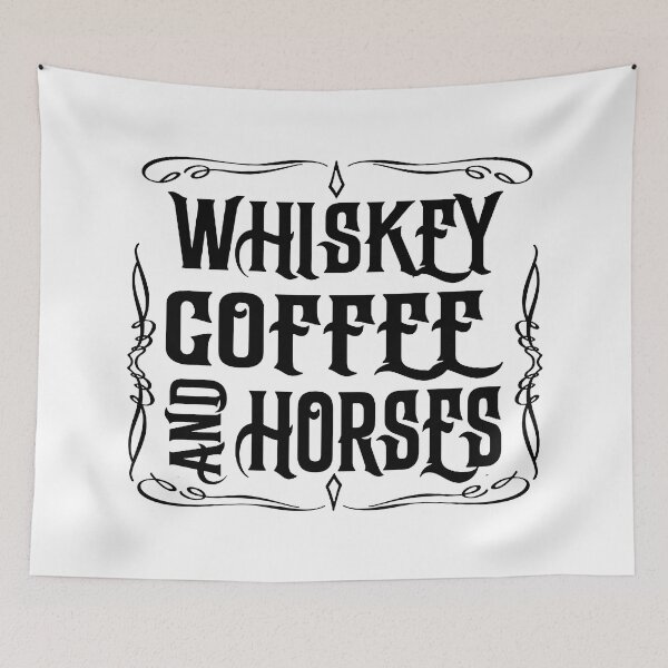 Item preview, Whiskey Coffee and Horses; Cowboy; designed and sold by StickerApe.