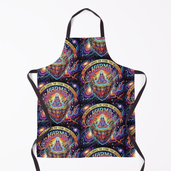Item preview, Karma Spiritual Galaxy – The River Carves the Stone Psychedelic Art designed and sold by Hen-C-Art.