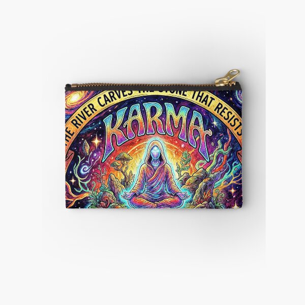 Item preview, Karma Spiritual Galaxy – The River Carves the Stone Psychedelic Art designed and sold by Hen-C-Art.