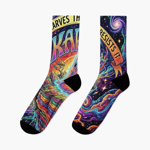 Item preview, Karma Spiritual Galaxy – The River Carves the Stone Psychedelic Art designed and sold by Hen-C-Art.