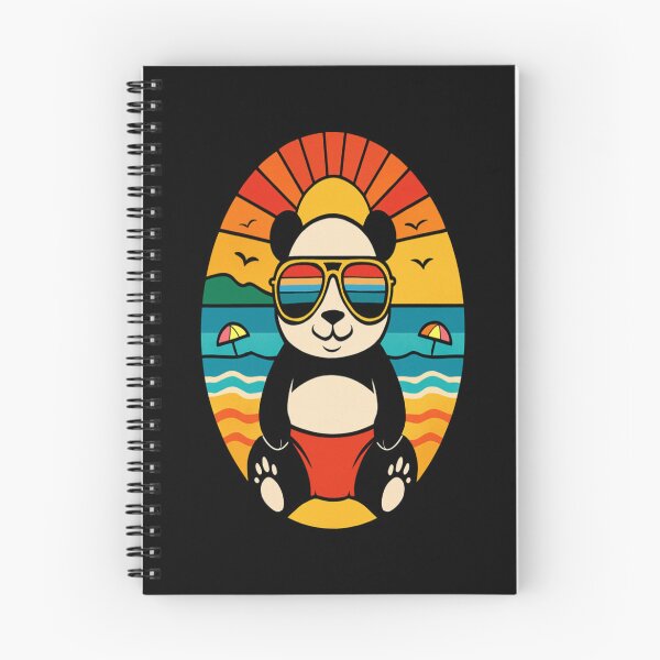 Item preview, Retro Panda Beach Vibes – Sunset Vacation Art with Sunglasses, Ocean Waves & Tropical Chill Mood designed and sold by Bright Nest Studio.