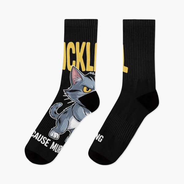 Item preview, Pickleball Because Murder is Wrong Padel Crazy Cat designed and sold by FluoroWave.