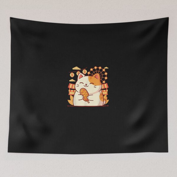 Item preview, Minimal Cute Cat Japanese Festival  designed and sold by yaginoie.