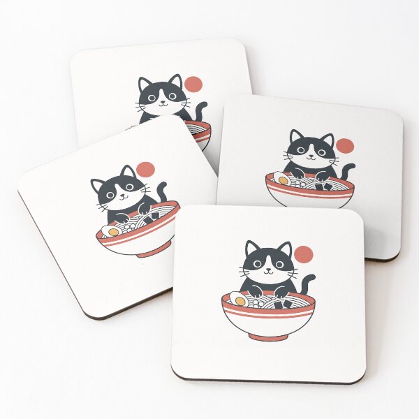 Item preview, Minimal Ramen Cat Japanese Style designed and sold by yaginoie.