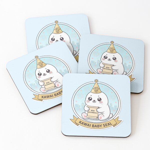 Item preview, Kawaii Baby Seal New Year 2026 USA Arctic Celebration designed and sold by arup7980.