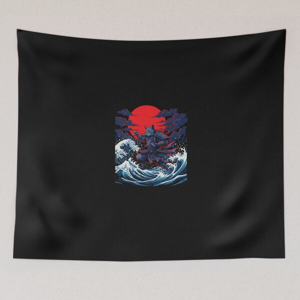 Item preview, Power Wave Cat Japanese Art designed and sold by yaginoie.