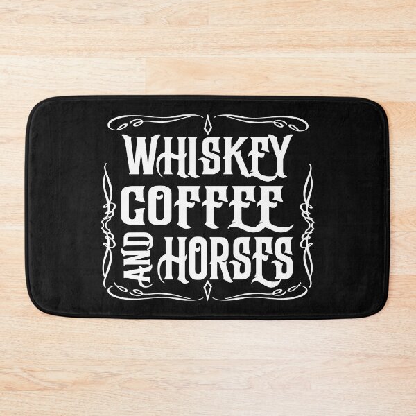 Item preview, Whiskey Coffee and Horses; Cowboy; White Fonts; designed and sold by StickerApe.