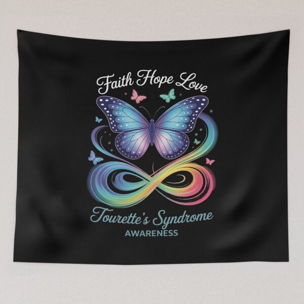 Item preview, Butterfly Faith Hope Love Tourette's Syndrome Awareness designed and sold by Moxizz.