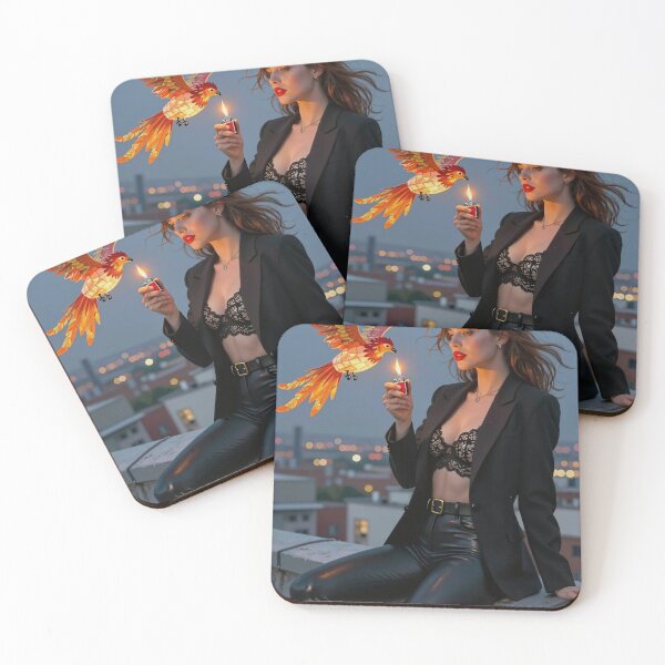 Item preview, Woman in black flame bird (26 chars) designed and sold by CathryneDelamort.