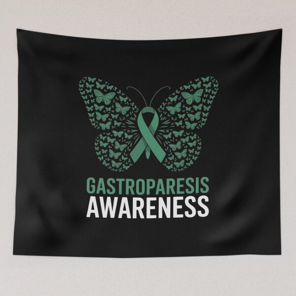 Item preview, Butterfly Gastroparesis Awareness Month Green Ribbon Support designed and sold by Moxizz.