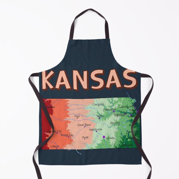 Item preview, Kansas State Map - Colorful Topographic Art designed and sold by mashmosh.