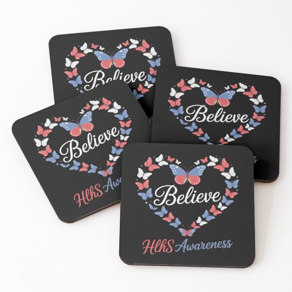 Item preview, Butterfly Heart Believe Blue Red Ribbon HLHS Awareness designed and sold by Moxizz.