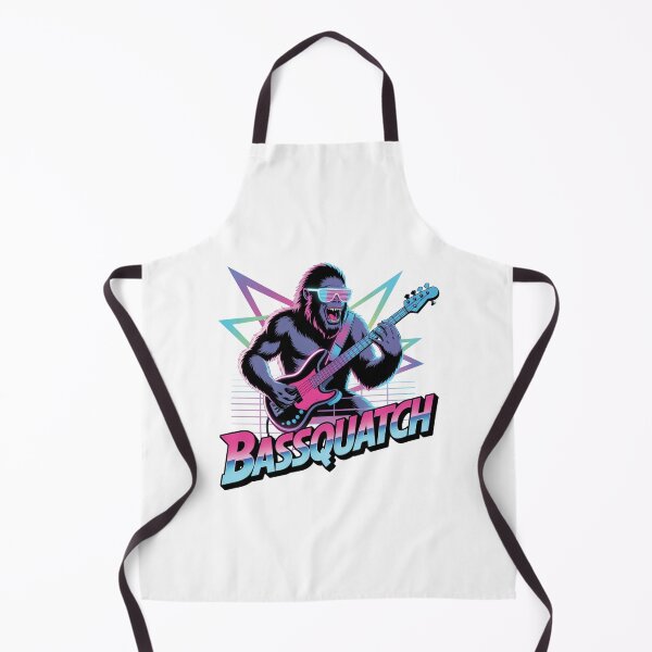 Item preview, Bassquatch Synthwave – Bigfoot Bass Guitar Retro 80s Style designed and sold by WSPrintCrafter.