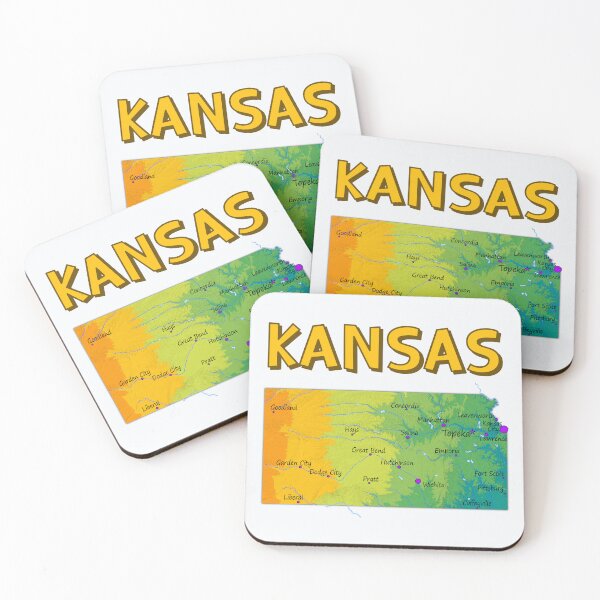 Item preview, Kansas State Topographic Map Art designed and sold by mashmosh.