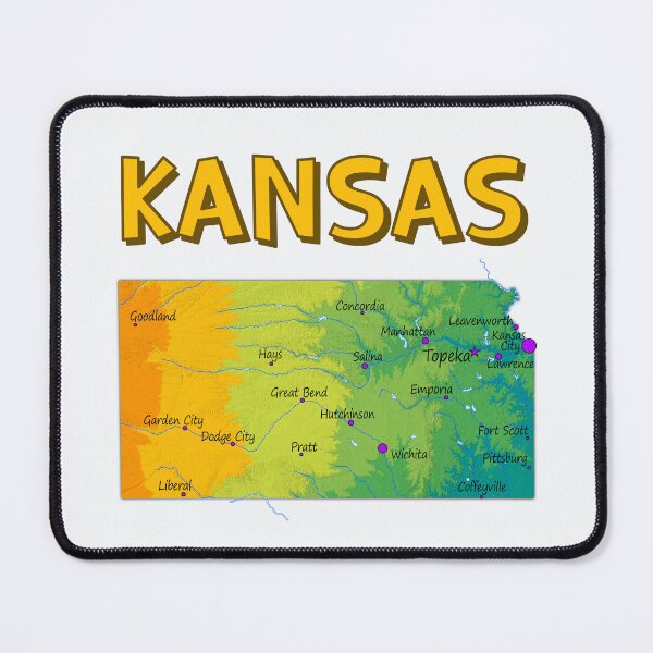 Item preview, Kansas State Topographic Map Art designed and sold by mashmosh.
