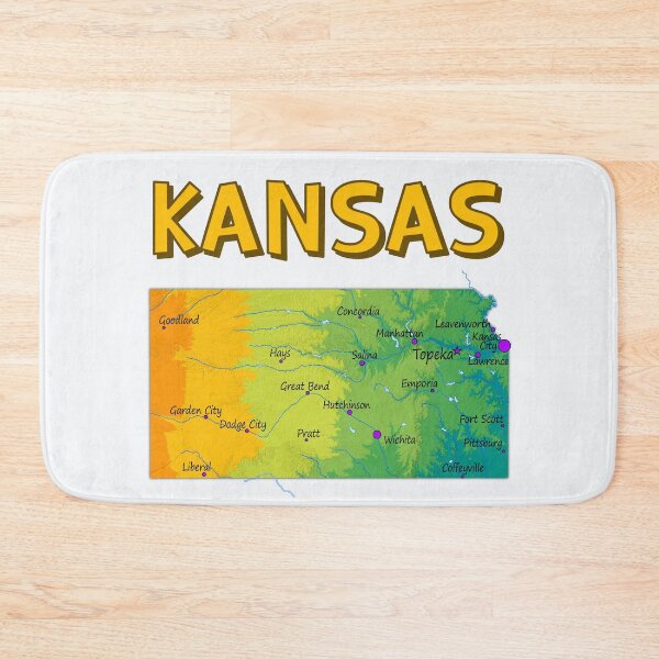 Item preview, Kansas State Topographic Map Art designed and sold by mashmosh.