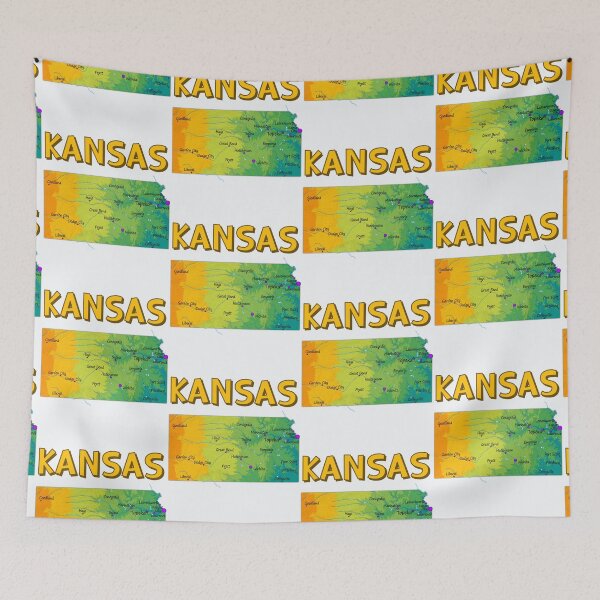 Item preview, Kansas State Topographic Map Art designed and sold by mashmosh.