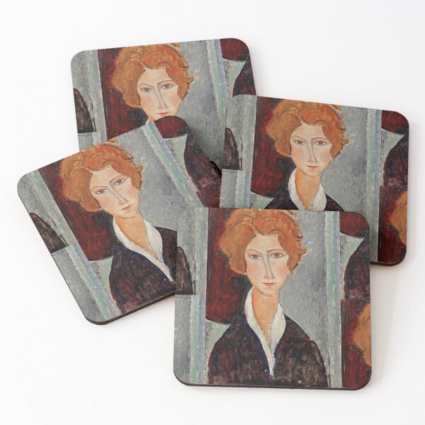Item preview, Portrait De Femme by Amedeo Modigliani: Modernist Fine Art Print designed and sold by artofuniverse.