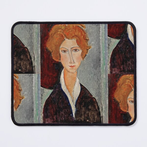 Item preview, Portrait De Femme by Amedeo Modigliani: Modernist Fine Art Print designed and sold by artofuniverse.