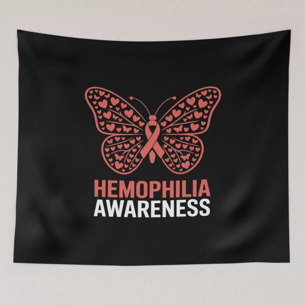 Item preview, Butterfly Hemophilia Awareness Month Red Ribbon Support designed and sold by Moxizz.