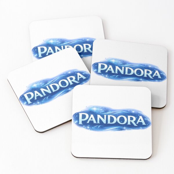 Item preview, Pandora Blue & White Fantasy Text Sticker Minimal Glowing Typography Design designed and sold by AlienTechs.