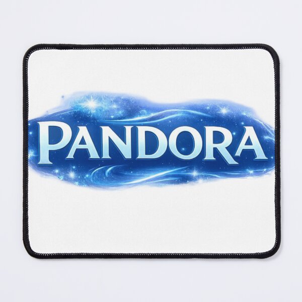 Item preview, Pandora Blue & White Fantasy Text Sticker Minimal Glowing Typography Design designed and sold by AlienTechs.