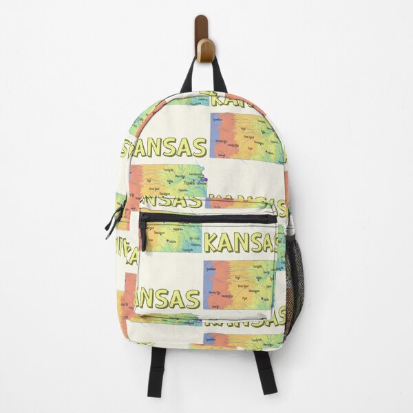 Item preview, Kansas State Map - Colorful Topography Art designed and sold by mashmosh.