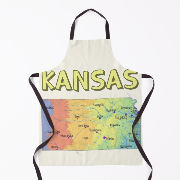 Item preview, Kansas State Map - Colorful Topography Art designed and sold by mashmosh.