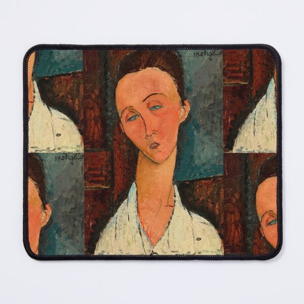 Item preview, Portrait De Lunia Czechowska by Amedeo Modigliani: École de Paris Fine Art Print designed and sold by artofuniverse.