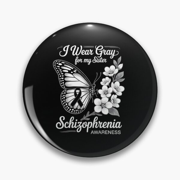 Item preview, Butterfly I Wear Gray For My Sister Schizophrenia Awareness designed and sold by Moxizz.