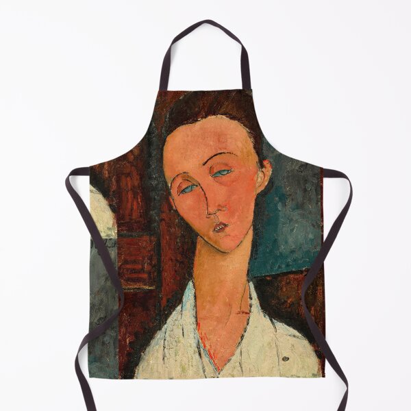 Item preview, Portrait De Lunia Czechowska by Amedeo Modigliani: École de Paris Fine Art Print designed and sold by artofuniverse.