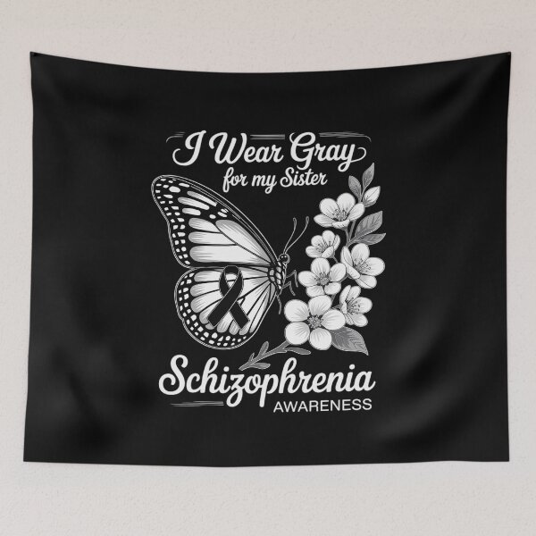 Item preview, Butterfly I Wear Gray For My Sister Schizophrenia Awareness designed and sold by Moxizz.