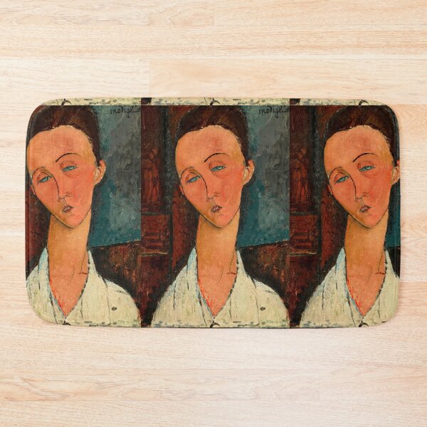 Item preview, Portrait De Lunia Czechowska by Amedeo Modigliani: École de Paris Fine Art Print designed and sold by artofuniverse.