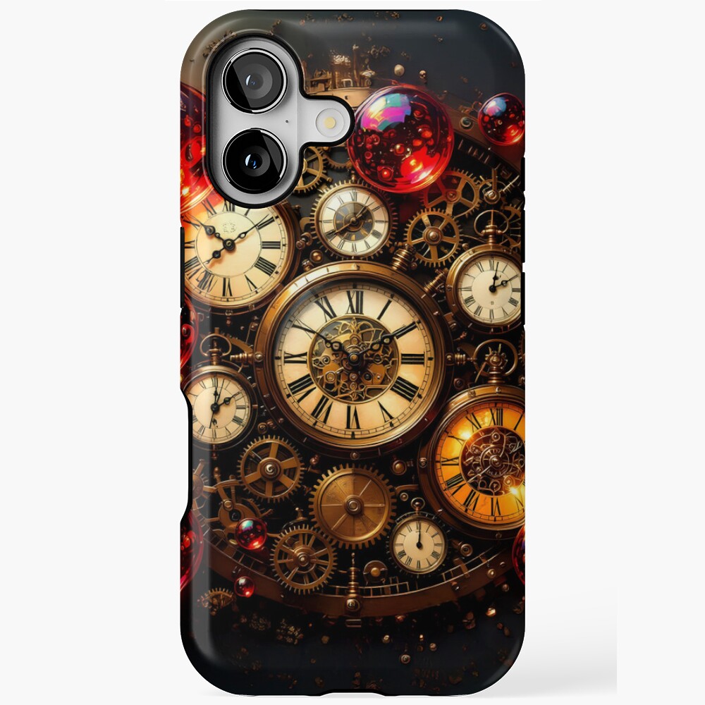 abstract sci‑fi machinery art glowing red steampunk design